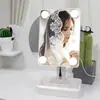 Espejo de maquillaje LED de escritorio con espejo de luz Espejo de Belleza con atenuación HD de Princesa Celebridad de Internet regalo