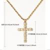 Europa e Estados Unidos mais vendidos colar de cruz de metal com diamante atmosfera fashion design de alto nível estilo personalizado joias femininas