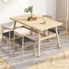 Mesa de comedor para hogar pequeño, mesa de comedor y silla combinadas modernas y sencillas, mesa de comedor de ocio, mesa rectangular nórdica económica
