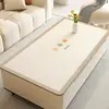 Toalha de mesa para mesa de centro, não lavável, à prova d'água, à prova de óleo, resistente ao calor, estilo creme, protetor de mesa de sala de estar, luxo leve, jogo americano de mesa de jantar de alta qualidade