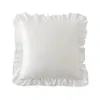 Almofada de babados com enchimento, bestseller transfronteiriço, almofada de sofá de veludo, almofada decorativa de cabeceira para sala de estar, removível e lavável