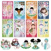 8 Pegatinas de Rostro de Enfermera Cambiante de Dibujos Animados Transfronterizas Juguetes Educativos Creativos Collage del Día de la Enfermera DIY Impermeable Venta al por Mayor