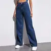 Amazon 2026 Verão Novas Roupas Femininas Cor Sólida Jeans Moda para o Trabalho Versátil Diário Calça Longa Atacado Tendência