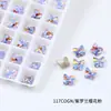 Dongzhou 6mm Flor de Ameixa Cristal Cintilante Materiais para Arte de Unhas Flor de Cinco Pétalas Imitação Flor Luxuosa Decorações DIY para Arte de Unhas Venda por Atacado