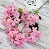 Serie de bodas, arreglos florales artificiales para bodas, hortensia de 5 ramas, flores falsas de tela de seda, decoraciones de boda, flores de seda hechas a mano, venta al por mayor