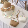 Gorra de Bola de Color para Niños Sombrero de Sol de Verano para Mujer Sombrilla de Sol de Princesa para Playa Sombrero de Pescador para Bebé Sombrero de Paja para Niña Sombrero de Sol Sombrero de Cubeta