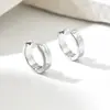 Pendientes de Acero Inoxidable de Moda Estilo Coreano con Textura de Hielo Triturado y Patrón de la Gran Muralla, Diseño Único, Accesorio Unisex
