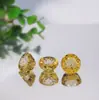 Accesorios Colgantes de Bol de Fortuna Dorado de Cristal, Bol Pequeño Dorado de Cristal que Atrae Riqueza, Cuentas Sueltas, Cadena Colgante, Joyería