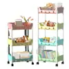 Rack de armazenamento de brinquedos estilo desenho animado removível Dormitório de grande capacidade Estante de estudante Carrinho de rack de armazenamento de lanche de plástico