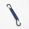 Llavero de Paracord Colgante Tejido para Llavero Exterior Negro Mosquetón de Liberación Rápida Llavero Mosquetón con Cierre de Alambre