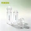 Tubo vazio para gloss labial com tampa esférica de 2ml, tubo para gloss labial com haste de pincel redonda transparente, fornecimento de materiais de embalagem plástica