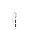 Faca para Bife e Garfo de Aço Inoxidável 304 Cabo de Madeira Imitada Três Rebites Talheres Utensílios para Comida Ocidental Faca, Garfo e Colher Conjunto de Colher de Sobremesa de Alta Qualidade