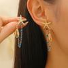 Aretes de Mujer Transfronterizos Europeos y Americanos Nicho Estrella de Mar Cadena Aretes de Diseño de Moda Aretes Versátiles de Alta Gama Frescos