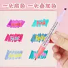 Resaltador transfronterizo de doble punta y doble color 6 colores 8 colores marcador clave para estudiantes con bolígrafo para diario personalizador resaltador de color apilable