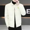 Nueva Chaqueta de Algodón Casual Engrosada con Solapa para Hombre 2025, Abrigo de Algodón Cálido de Corte Delgado para Invierno, Ropa de Abrigo Versátil de Moda para Hombre