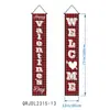 Amazon Transfronterizo Día de San Valentín Pareja Feliz Corazón Decoración Arreglo Porche Puerta Decoración Pancarta Tela de Fondo