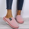Pantuflas de algodón para mujer, otoño e invierno, para el hogar, interiores, suela gruesa, cálidas y esponjosas, talla grande, comercio exterior