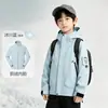 Jaqueta infantil para atividades ao ar livre outono e inverno roupa pai e filho nova roupa infantil meninos meninas roupas alunos do ensino fundamental jaqueta com forro de fleece crianças mais velhas