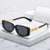 Gafas de Sol de Diseñador de Moda, Gafas Cuadradas Estilo Cadena de Moda Europea y Americana, Gafas de Sol Únicas de Pasarela