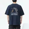 Ropa de Hombre Shanggu 2026 Verano Nuevo Estilo Japonés Camiseta de Manga Corta de Algodón Puro Marca de Tendencia para Hombre Top Casual de Peso Pesado 260g