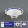 Cuenco Cerámico de Girasol Nostálgico Estilo Antiguo, Cuenco de Bambú Flor Azul y Blanco de Porcelana, Cuenco para Arroz, Cuenco para Fideos, Vajilla Retro de Granja