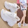 Sandalias de cuña con punta de pez transfronterizas para mujer, sandalias deportivas de plataforma, transpirables de malla de tacón alto, que aumentan la altura, casuales, talla grande