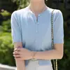 Cardigan de punto de manga corta con botones, cuello redondo, algodón puro, nuevo estilo primavera-verano, versión coreana, delgado, holgado, top adelgazante, chaqueta elegante