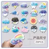 20 Piezas de Imanes Suaves Magnéticos para Refrigerador con Temática del Clima, Nubes y Sol de Dibujos Animados, Graffiti Creativo de Estado de Ánimo, Pegatinas Magnéticas para Día Soleado y Lluvioso