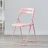 Silla Plegable de Plástico, Taburete Doméstico, Silla Moderna de Moda para Fotos, Silla de Oficina para Dormitorio, Silla para Conferencias y Capacitación, Silla con Respaldo