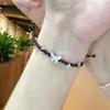 Pulsera de Cuerda Tejida a Mano Mariposa Pequeña Piedra de la Suerte Estilo Ins Niche Temperamento Moda Versátil Pareja Artículo Popular Venta al por Mayor