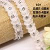 Renda de pérolas costurada à mão diy roupa vestido vestido de noiva gola carcela acessórios decorativos Fita com miçangas