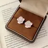 Novos Brincos Populares de Flor de Camélia para Mulheres, Design Floral de Alto Padrão, Brincos Vintage de Luxo Super Fada