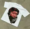 Camiseta Estampada com Personagem de Hip-Hop Americano Casual Moda Camiseta Oversized Harajuku Gótico Retrô Camiseta Masculina