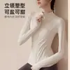 Chaqueta Top de Yoga para Mujer Ropa Deportiva Ajustada Estilo Adelgazante Ropa de Fitness Chaqueta para Correr Secado Rápido Cuello Alto Ciclismo al Aire Libre