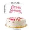 Producto Nuevo Caliente de Amazon Transfronterizo Letras Rosas con Brillo Feliz Cumpleaños Bandera de Feliz Cumpleaños y Flor