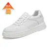 Sapatos masculinos respiráveis, invisíveis, com aumento de altura, sola macia, sapatos casuais masculinos, jovens, leves, respiráveis, MD, sapatos brancos