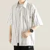 Conjunto de Roupa Jovem Estilo Japonês para Meninos, Lindo e Elegante, Camisa de Trabalho de Verão com Conjunto Masculino de Duas Peças Tendência