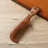 Peine de Sándalo Negro Dorado Pintado Arte de Laca Hecho a Mano Peine de Madera Cabello Suave Peine de Madera Especial para Mujeres con Logo Grabado Regalo