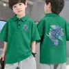 Polos de Manga Corta para Niños y Niñas, Nuevo Estilo de Verano, Camisetas Elegantes de Algodón Puro para Niños Medianos y Grandes, Tops de Bebé con Cuello y Manga Corta