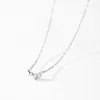 Cadena para Clavícula de Plata de Ley 925 con Moissanita Color D Super Brillante para Mujer, Exquisita, Versátil, de Moda, Simple, Estilo Ins