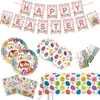 Decoraciones de fiesta temáticas de Pascua de Amazon, que incluyen vajilla desechable, manteles, platos de papel y vasos de papel