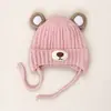 Touca de Bebê Super Fofa para Meninos e Meninas Chapéu de Lã Tricotado Infantil Proteção de Orelha Espessa Outono e Inverno Touca para Recém-Nascido