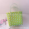 Nova Bolsa Tecida à Mão Grande Capacidade Bolsa Cesto de Legumes Simples Portátil Versátil Bolsa Feminina Casual Atacado Bolsa de Praia