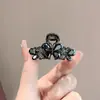 Exquisita Pinza para el Cabello Mariposa con Pedrería Negra para Mujer, Nuevo Pinza Pequeña Superior para Cabello Semirecogido en la Parte Posterior de la Cabeza, Pinza de Tiburón