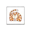 Broche de Gato Laranja Gordo Preguiçoso, Insígnia de Metal Divertida Pintada à Mão, Pino de Decoração de Mochila para Estudante com Personalidade de Nicho