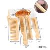 Peine de masaje sin manos Nanzhu, mini peine portátil para cabello femenino con bolsa de aire, tamaño pequeño, peine de madera, peine ovalado con forma de huevo, peine con cojín de aire