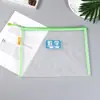 Bolsa de arquivo A4 para estudante bolsa para check-up de gravidez classificação por matéria de camada dupla zíper transparente bolsa de armazenamento à prova d'água logo impresso