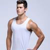 Regata de verão estilo coreano em I, seda gelo sem costura fina, regata masculina peça única justa para usar por baixo, regata sem mangas esportiva