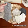 Meias Finas de Renda com Babados Estilo Francês para o Verão, Meias Respiráveis de Renda Vazada Estilo Ballet em Malha, Conjunto de Meias de Cano Médio