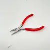 Pinzas de Punta Fina sin Dientes Pinzas Mini para Joyería Pinzas de Punta Redonda Planas Herramientas Hecho a Mano DIY Pinzas Multifuncionales para Joyería